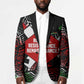 Jomo Kenyatta Blazer with Roots Resistance Renaissance and Kenyan Patchwork Pattern Tribute - African Pride