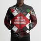 Jomo Kenyatta Bomber Puffer Jacket with Roots Resistance Renaissance and Kenyan Patchwork Pattern Tribute - African Pride