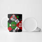 Jomo Kenyatta Ceramic Mug with Roots Resistance Renaissance and Kenyan Patchwork Pattern Tribute - African Pride