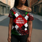 Jomo Kenyatta Cross Shoulder Shirt with Roots Resistance Renaissance and Kenyan Patchwork Pattern Tribute - African Pride