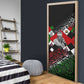 Jomo Kenyatta Door Cover with Roots Resistance Renaissance and Kenyan Patchwork Pattern Tribute - African Pride