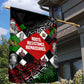 Jomo Kenyatta Garden Flag with Roots Resistance Renaissance and Kenyan Patchwork Pattern Tribute - African Pride