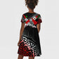 Jomo Kenyatta Kid Short Sleeve Dress with Roots Resistance Renaissance and Kenyan Patchwork Pattern Tribute - African Pride