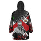 Jomo Kenyatta Kid Wearable Blanket Hoodie with Roots Resistance Renaissance and Kenyan Patchwork Pattern Tribute - African Pride