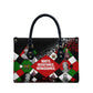 Jomo Kenyatta Leather Bag with Roots Resistance Renaissance and Kenyan Patchwork Pattern Tribute - African Pride