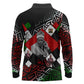 Jomo Kenyatta Long Sleeve Polo Shirt with Roots Resistance Renaissance and Kenyan Patchwork Pattern Tribute - African Pride