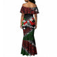 Jomo Kenyatta Mermaid Dress with Roots Resistance Renaissance and Kenyan Patchwork Pattern Tribute - African Pride