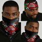 Jomo Kenyatta Neck Gaiter with Roots Resistance Renaissance and Kenyan Patchwork Pattern Tribute - African Pride