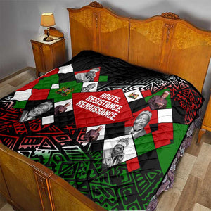 Jomo Kenyatta Quilt with Roots Resistance Renaissance and Kenyan Patchwork Pattern Tribute - African Pride