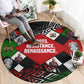 Jomo Kenyatta Round Carpet with Roots Resistance Renaissance and Kenyan Patchwork Pattern Tribute - African Pride