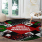 Jomo Kenyatta Round Carpet with Roots Resistance Renaissance and Kenyan Patchwork Pattern Tribute - African Pride