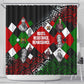 Jomo Kenyatta Shower Curtain with Roots Resistance Renaissance and Kenyan Patchwork Pattern Tribute - African Pride