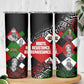 Jomo Kenyatta Skinny Tumbler with Roots Resistance Renaissance and Kenyan Patchwork Pattern Tribute - African Pride