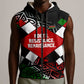 Jomo Kenyatta Sleeveless Zip Hoodie with Roots Resistance Renaissance and Kenyan Patchwork Pattern Tribute - African Pride