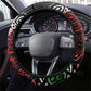 Jomo Kenyatta Steering Wheel Cover with Roots Resistance Renaissance and Kenyan Patchwork Pattern Tribute - African Pride