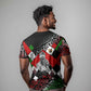Jomo Kenyatta T shirt with Roots Resistance Renaissance and Kenyan Patchwork Pattern Tribute - African Pride