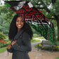 Jomo Kenyatta Umbrella with Roots Resistance Renaissance and Kenyan Patchwork Pattern Tribute - African Pride