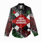Jomo Kenyatta Women Casual Shirt with Roots Resistance Renaissance and Kenyan Patchwork Pattern Tribute - African Pride