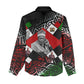 Jomo Kenyatta Women Casual Shirt with Roots Resistance Renaissance and Kenyan Patchwork Pattern Tribute - African Pride