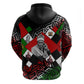 Jomo Kenyatta Zip Hoodie with Roots Resistance Renaissance and Kenyan Patchwork Pattern Tribute - African Pride