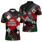 Jomo Kenyatta Zipper Polo Shirt with Roots Resistance Renaissance and Kenyan Patchwork Pattern Tribute - African Pride