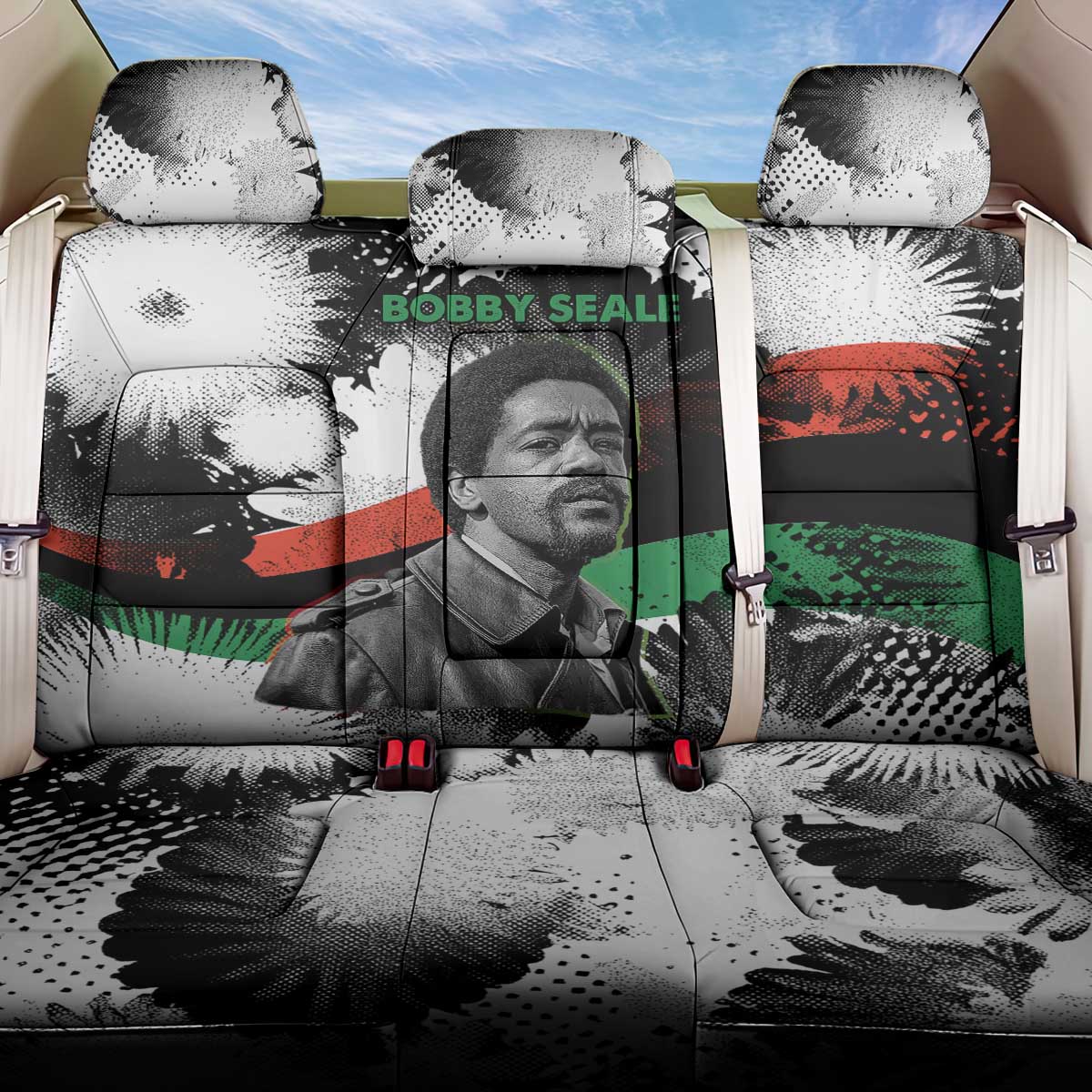 Bobby Seale Back Car Seat Cover Black Panther Artwork Solidarity Quote Revolutionary Civil Rights Tribute - African Pride
