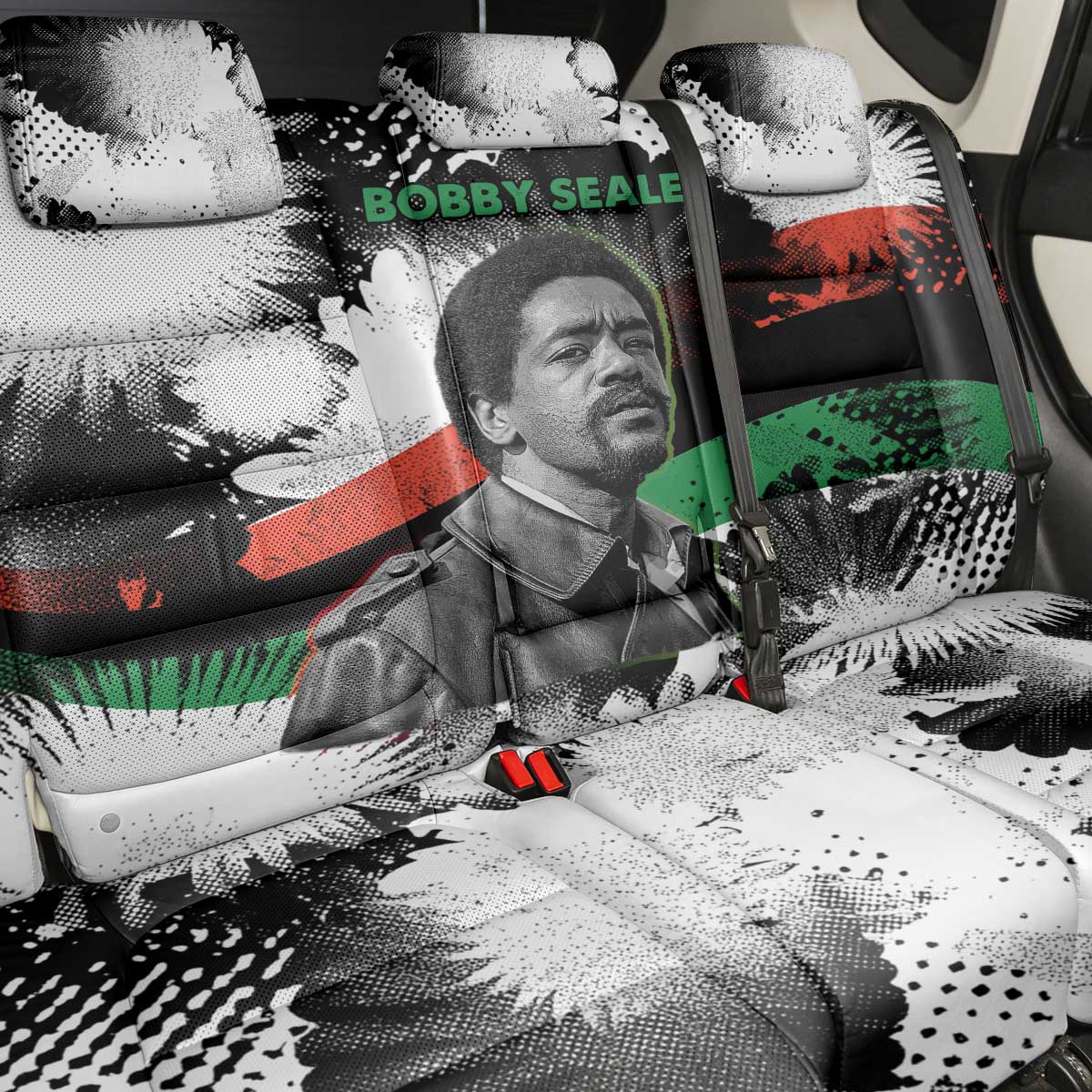 Bobby Seale Back Car Seat Cover Black Panther Artwork Solidarity Quote Revolutionary Civil Rights Tribute - African Pride
