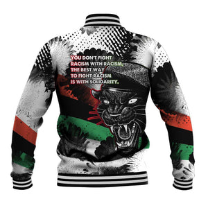 Bobby Seale Baseball Jacket Black Panther Artwork Solidarity Quote Revolutionary Civil Rights Tribute - African Pride