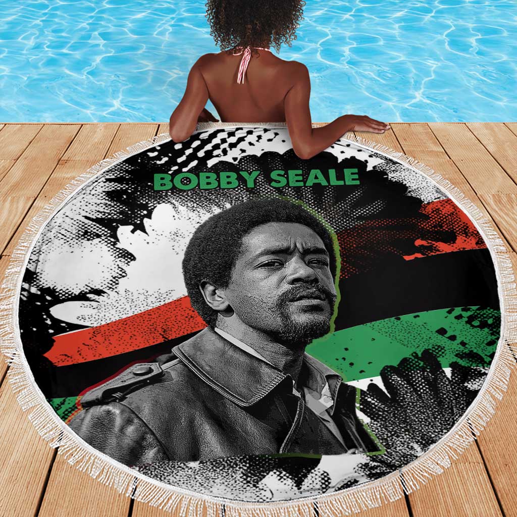 Bobby Seale Beach Blanket Black Panther Artwork Solidarity Quote Revolutionary Civil Rights Tribute - African Pride