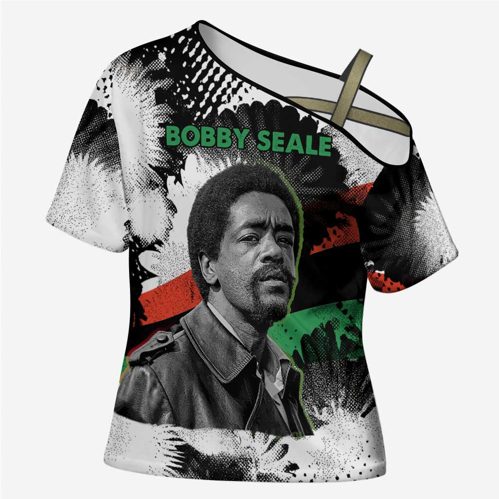 Bobby Seale Cross Shoulder Shirt Black Panther Artwork Solidarity Quote Revolutionary Civil Rights Tribute - African Pride