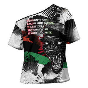 Bobby Seale Cross Shoulder Shirt Black Panther Artwork Solidarity Quote Revolutionary Civil Rights Tribute - African Pride
