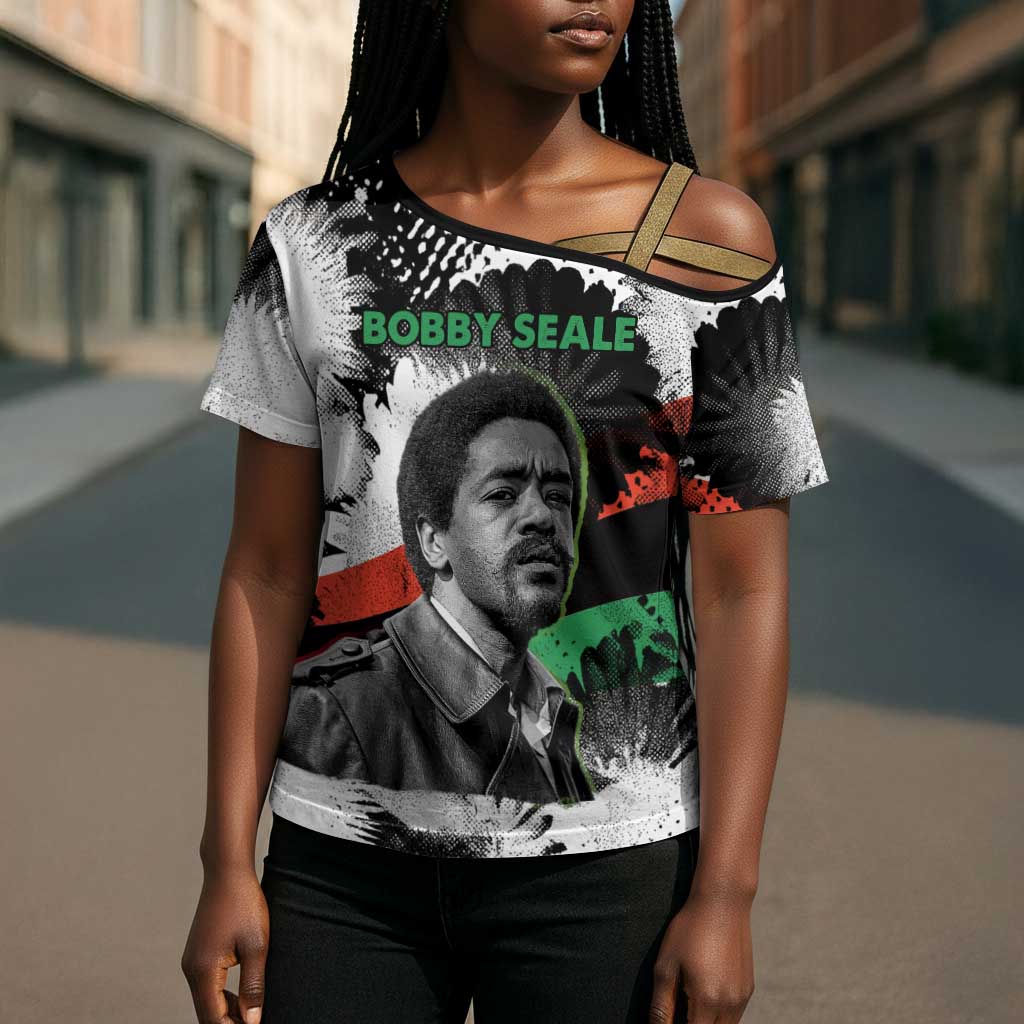 Bobby Seale Cross Shoulder Shirt Black Panther Artwork Solidarity Quote Revolutionary Civil Rights Tribute - African Pride