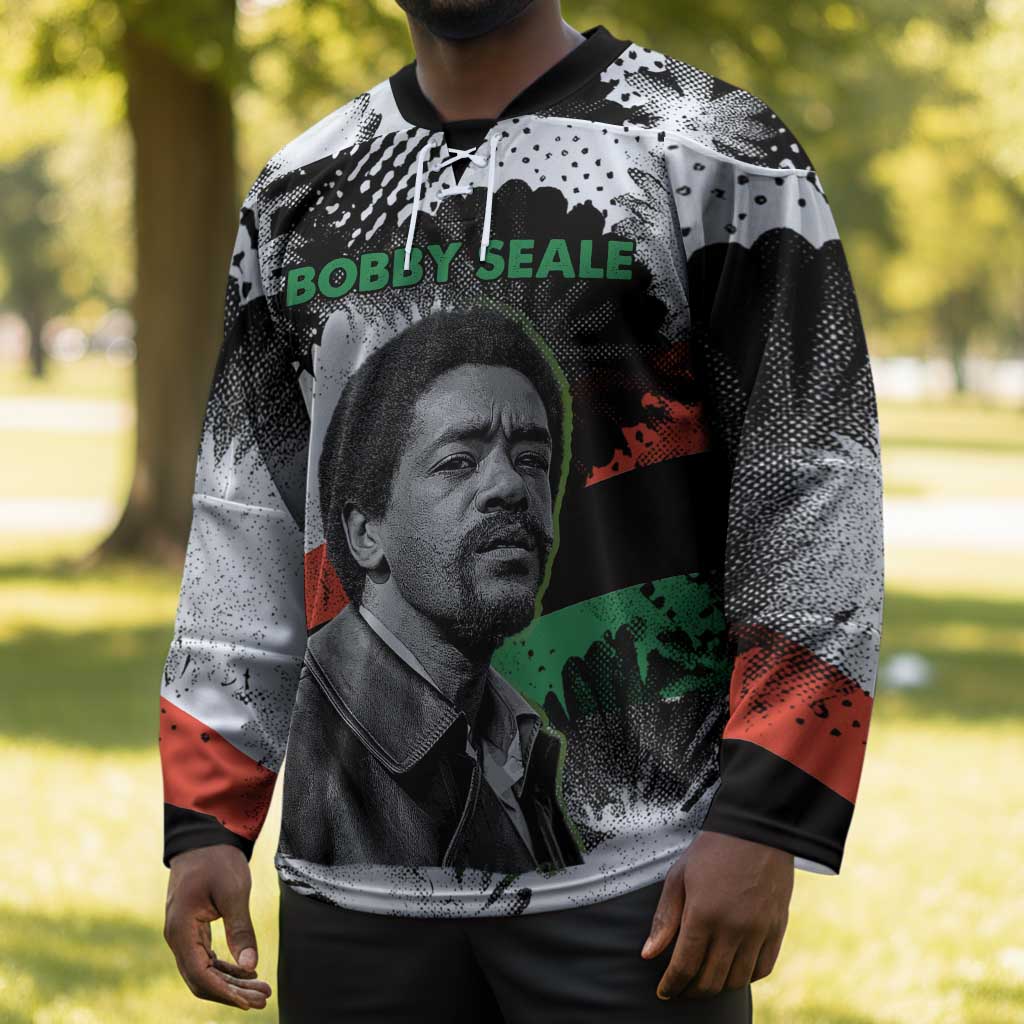 Bobby Seale Hockey Jersey Black Panther Artwork Solidarity Quote Revolutionary Civil Rights Tribute - African Pride