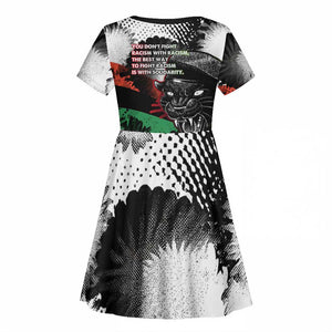 Bobby Seale Kid Short Sleeve Dress Black Panther Artwork Solidarity Quote Revolutionary Civil Rights Tribute - African Pride