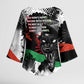 Bobby Seale Kimono Sleeve Blouse Black Panther Artwork Solidarity Quote Revolutionary Civil Rights Tribute - African Pride