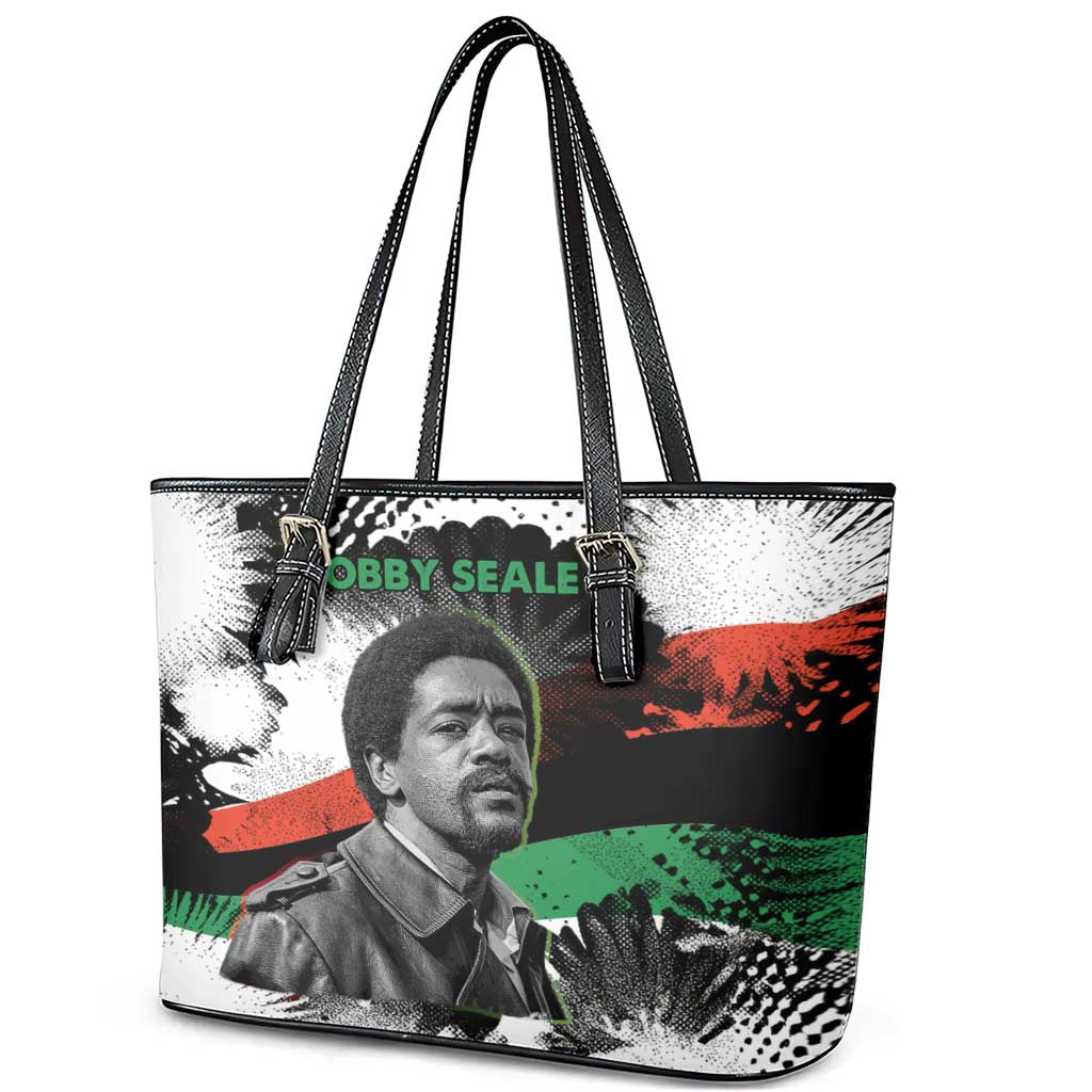 Bobby Seale Leather Tote Bag Black Panther Artwork Solidarity Quote Revolutionary Civil Rights Tribute - African Pride