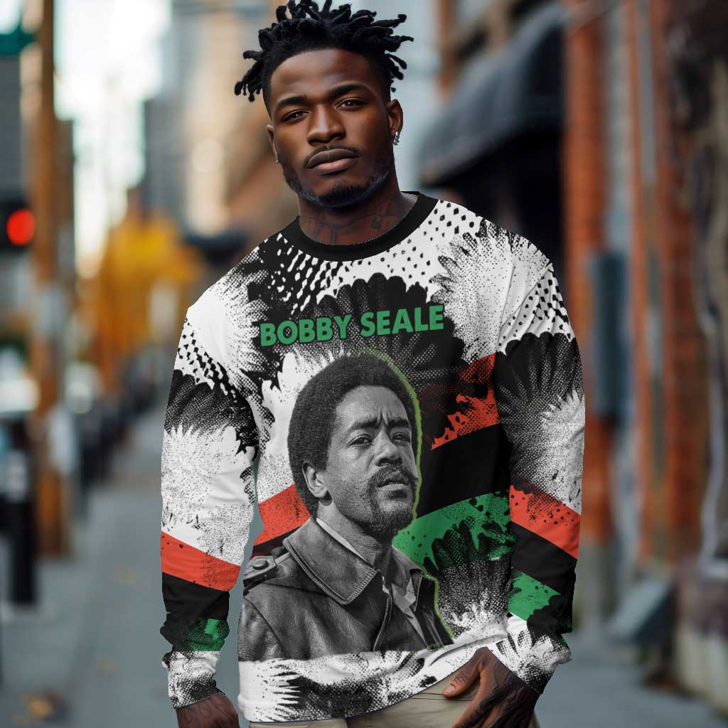 Bobby Seale Long Sleeve Shirt Black Panther Artwork Solidarity Quote Revolutionary Civil Rights Tribute - African Pride