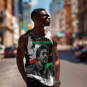 Bobby Seale Men Tank Top Black Panther Artwork Solidarity Quote Revolutionary Civil Rights Tribute - African Pride