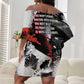 Bobby Seale Off Shoulder Short Dress Black Panther Artwork Solidarity Quote Revolutionary Civil Rights Tribute - African Pride