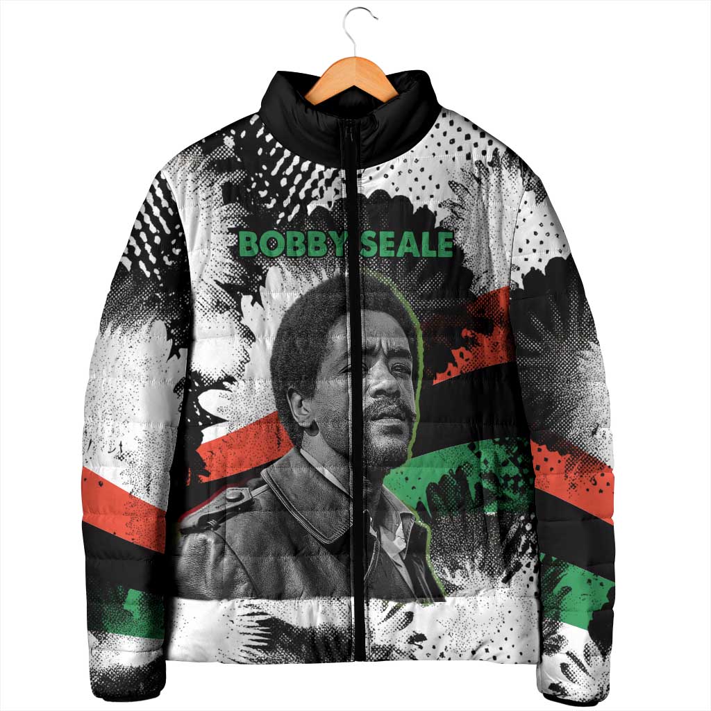 Bobby Seale Padded Jacket Black Panther Artwork Solidarity Quote Revolutionary Civil Rights Tribute - African Pride