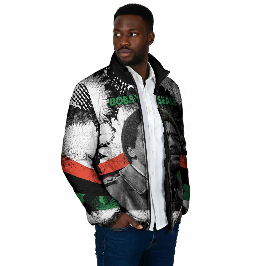 Bobby Seale Padded Jacket Black Panther Artwork Solidarity Quote Revolutionary Civil Rights Tribute - African Pride