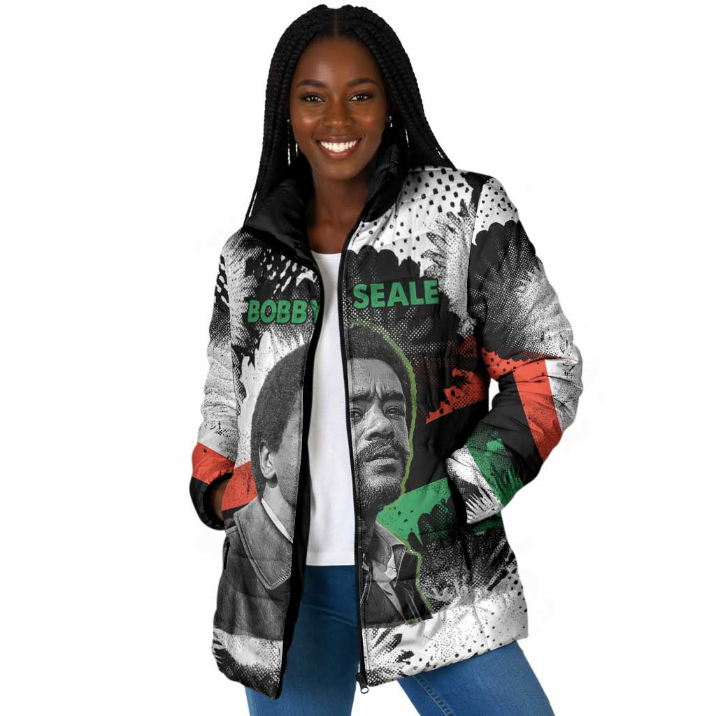 Bobby Seale Padded Jacket Black Panther Artwork Solidarity Quote Revolutionary Civil Rights Tribute - African Pride