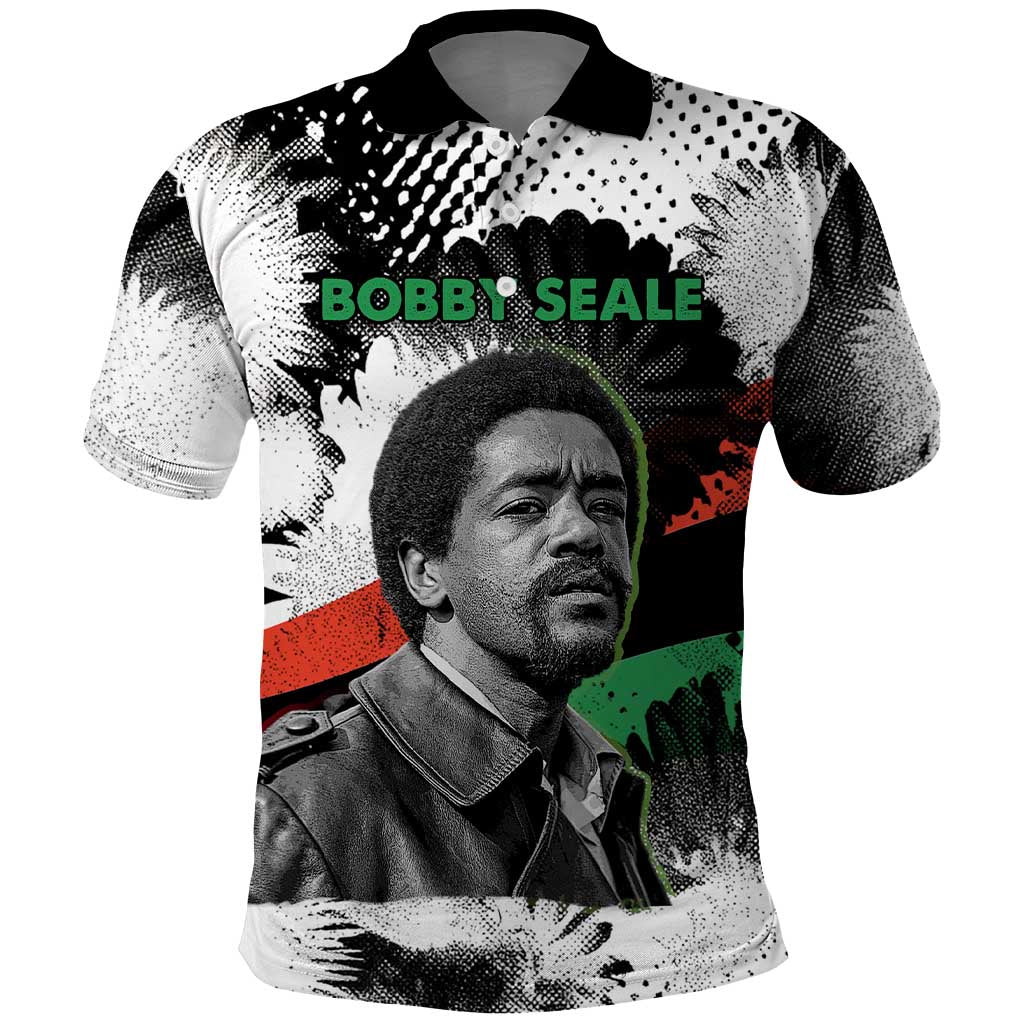 Bobby Seale Polo Shirt Black Panther Artwork Solidarity Quote Revolutionary Civil Rights Tribute - African Pride