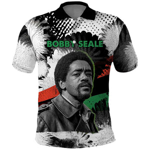 Bobby Seale Polo Shirt Black Panther Artwork Solidarity Quote Revolutionary Civil Rights Tribute - African Pride