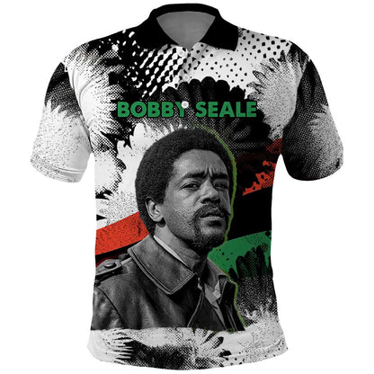 Bobby Seale Polo Shirt Black Panther Artwork Solidarity Quote Revolutionary Civil Rights Tribute - African Pride
