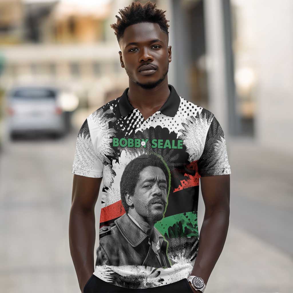 Bobby Seale Polo Shirt Black Panther Artwork Solidarity Quote Revolutionary Civil Rights Tribute - African Pride