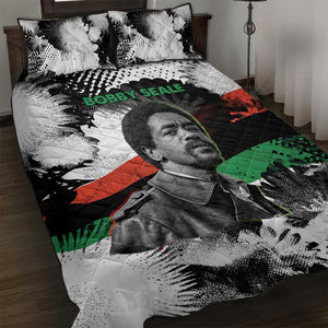 Bobby Seale Quilt Bed Set Black Panther Artwork Solidarity Quote Revolutionary Civil Rights Tribute - African Pride