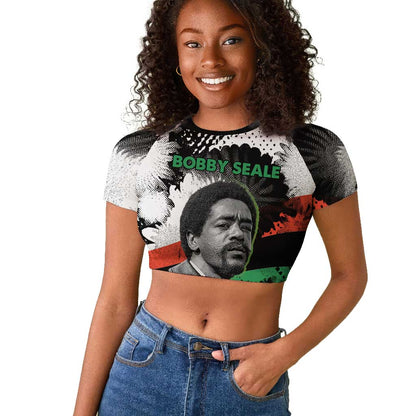 Bobby Seale Raglan Cropped T shirt Black Panther Artwork Solidarity Quote Revolutionary Civil Rights Tribute - African Pride