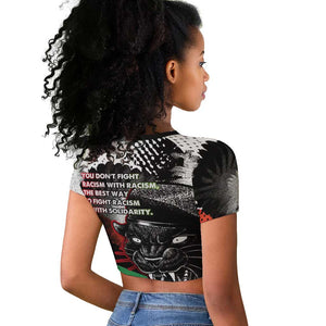 Bobby Seale Raglan Cropped T shirt Black Panther Artwork Solidarity Quote Revolutionary Civil Rights Tribute - African Pride