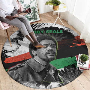 Bobby Seale Round Carpet Black Panther Artwork Solidarity Quote Revolutionary Civil Rights Tribute - African Pride